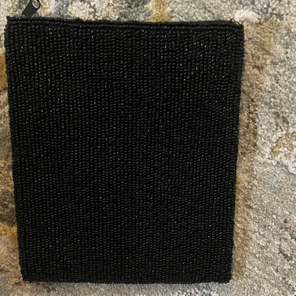 Black Pineapple Sequin and Beaded Clutch - Picture 2 of 5